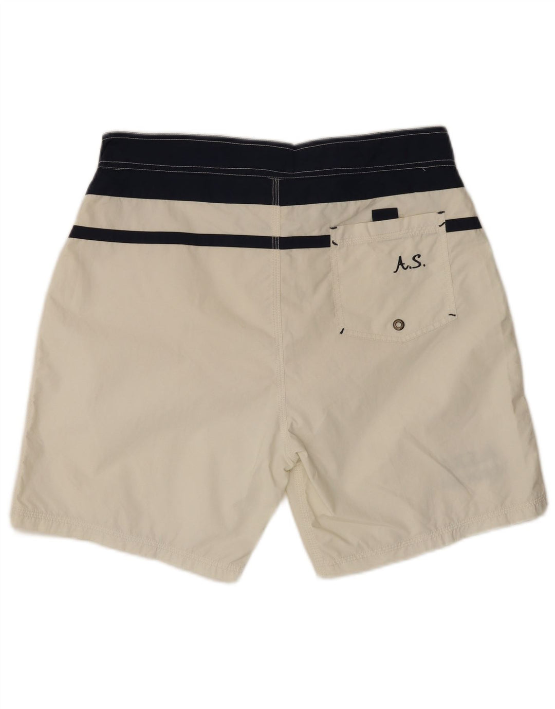 Pantaloni scurți de înot VINTAGE pentru bărbați XL, alb, color block