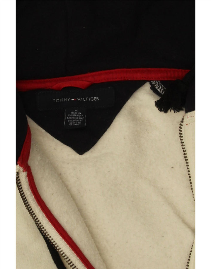 Pulover Tommy Hilfiger pentru bărbați, cu fermoar, alb mediu, color block