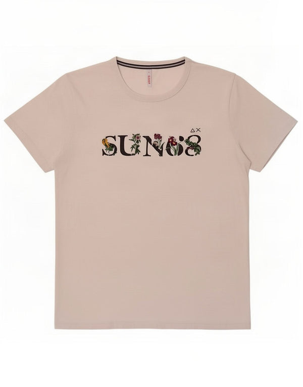 Sun68 Tricou cu grafic pentru femei Top UK 14 Large White Bumbac