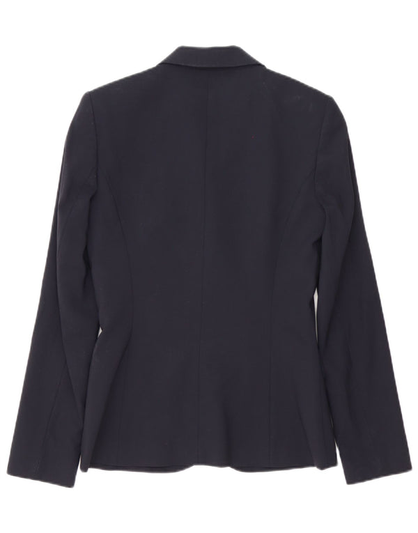 Jachetă Blazer pentru femei Hugo Boss cu 2 nasturi UK 6 XS Lână virgină bleumarin