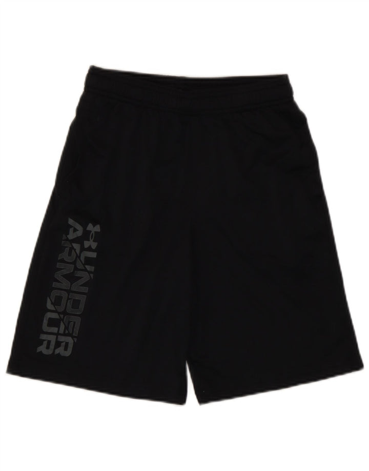 Pantaloni scurți sport grafic Under Armour pentru băieți 9-10 ani poliester negru mediu