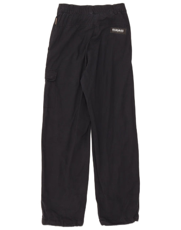 Napapijri Girls Loose Fit Cargo Trousers 11-12 Years W26 L27 Navy Blue