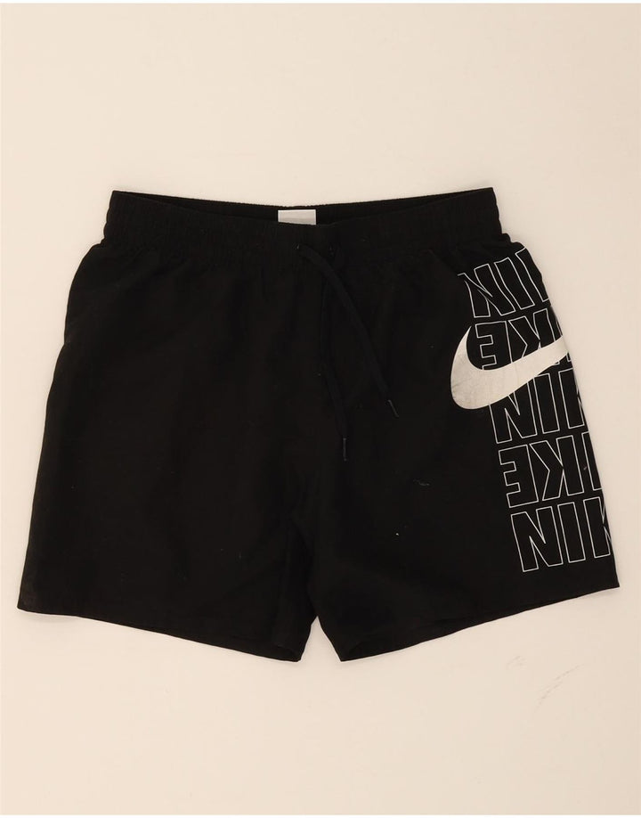 NIKE Mens Graphic Sport Shorts Small  Black Polyester Vintage Nike and Second-Hand Nike from Messina Hembry 