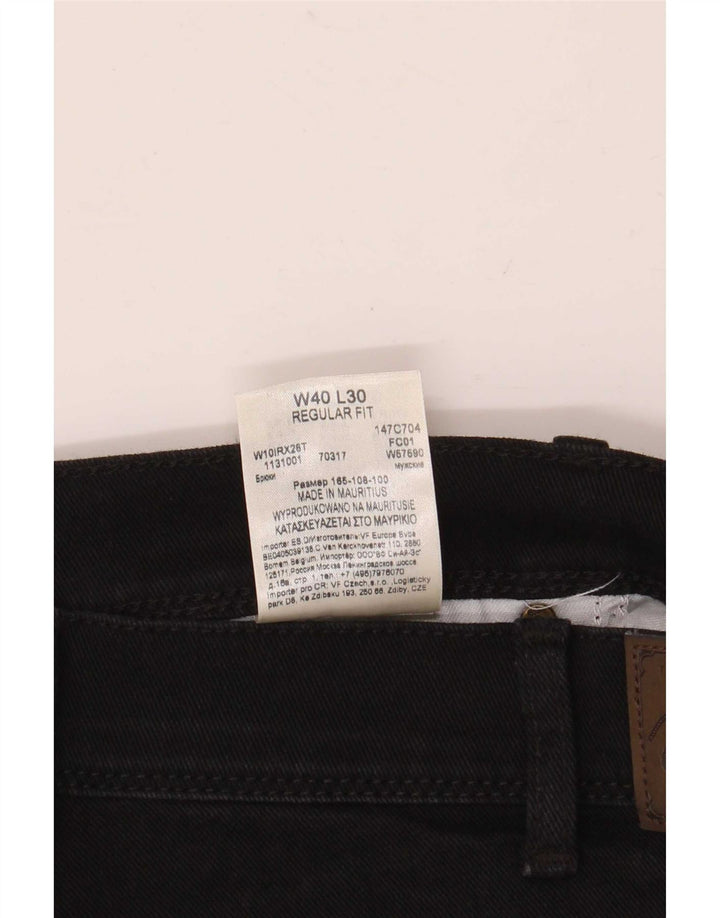 Blugi drepti Wrangler pentru femei, cu ajustare normală, W40 L30, bumbac negru