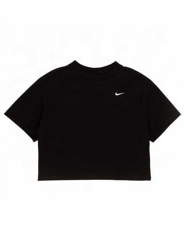 Tricou pentru femei Nike Crop Oversized Top UK 10 Small Black Bumbac