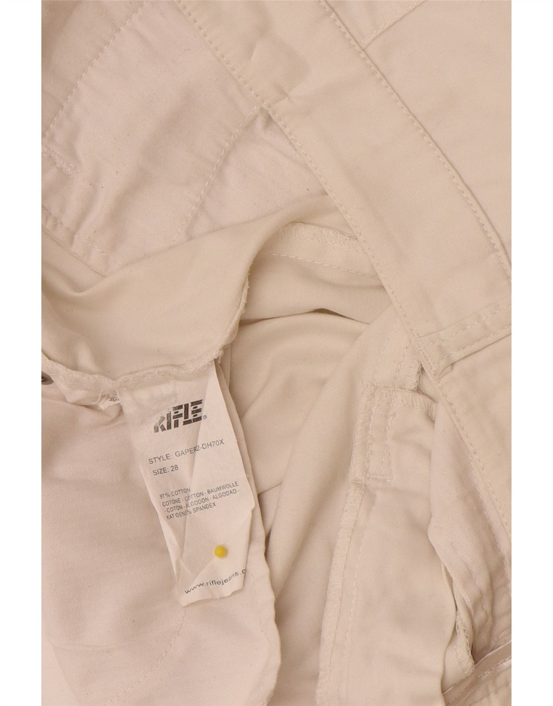Pantaloni Capri Rifle Femei L28 L21 Bumbac Alb