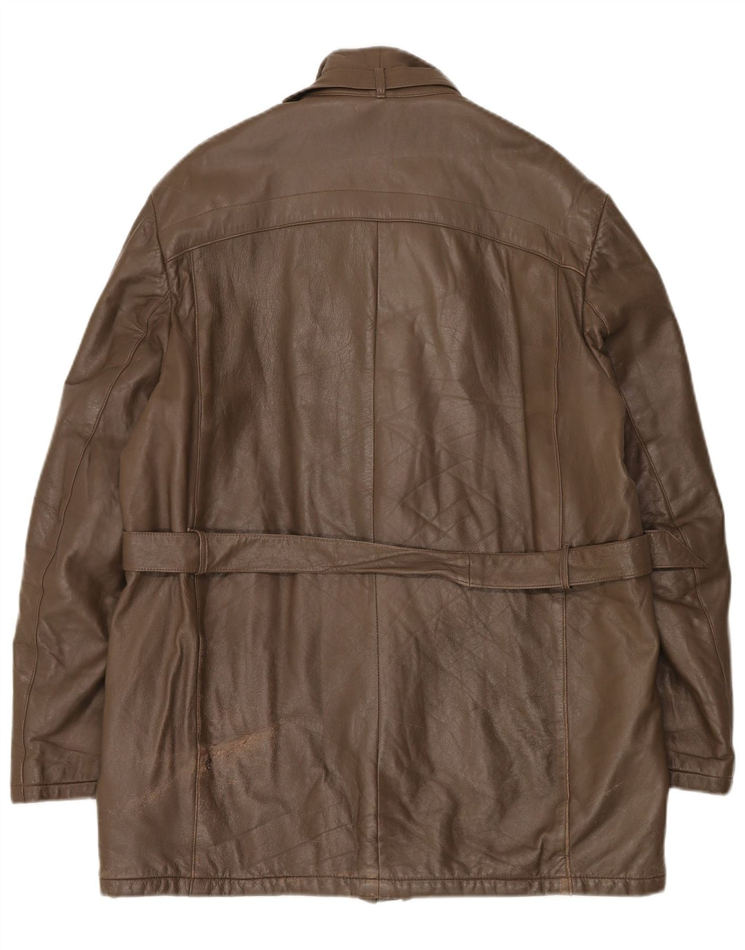 Jachetă din piele vintage pentru bărbați IT 52 XL din piele maro