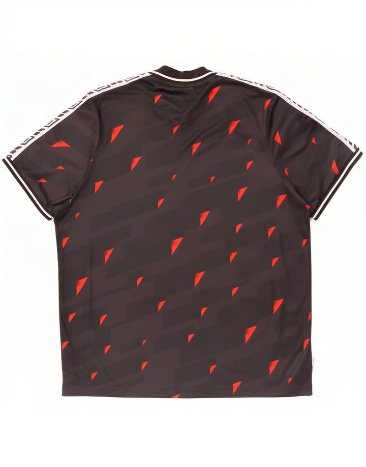Tricou grafic pentru bărbați Umbro Top 2XL Poliester geometric negru