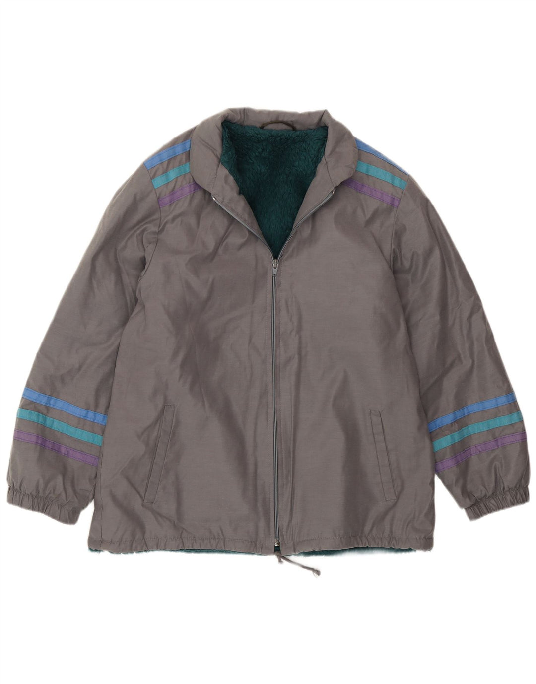 Jachetă vintage pentru bărbați, UK 38, gri mediu cu dungi