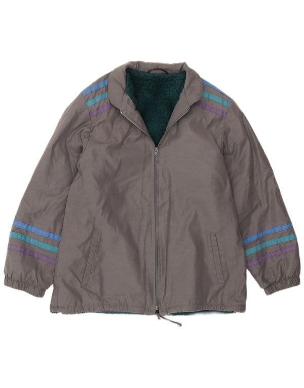 Jachetă vintage pentru bărbați, UK 38, gri mediu cu dungi