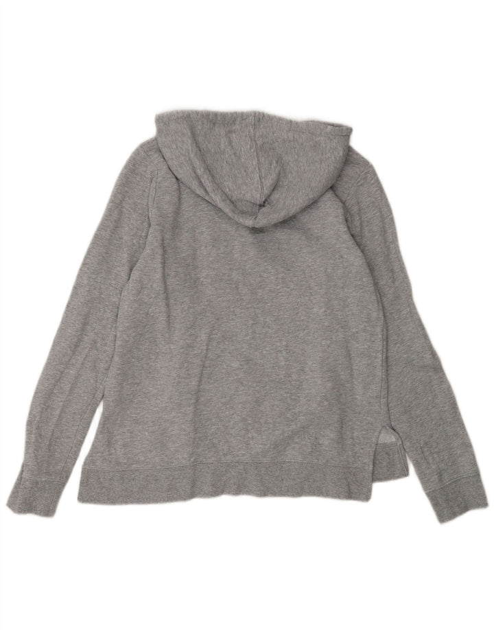 Pulover cu glugă cu grafică REEBOK pentru femei UK 14, bumbac cu pete, gri mediu