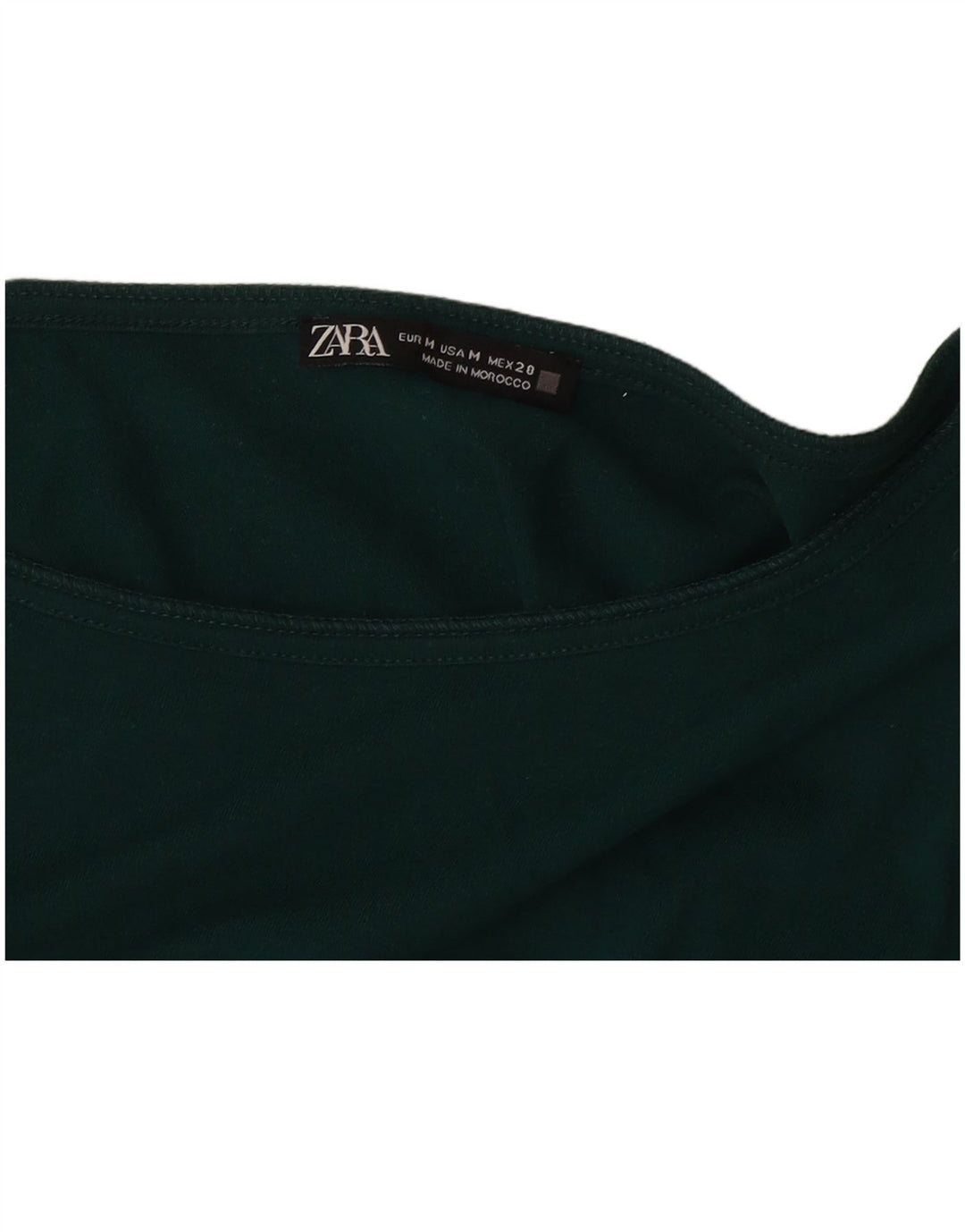 Crop Top pentru femei Zara cu mânecă lungă UK 14 Medium Green