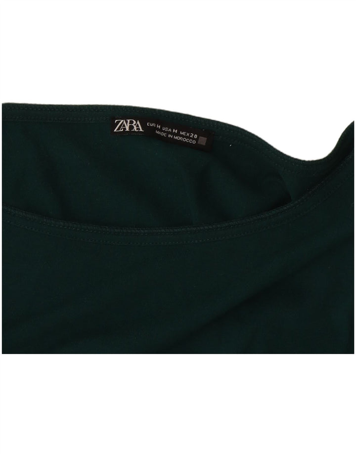 Crop Top pentru femei Zara cu mânecă lungă UK 14 Medium Green