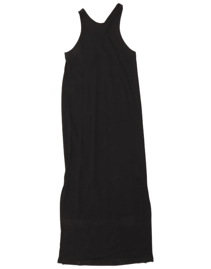 Massimo Dutti rochie maxi fără mâneci pentru femei UK 10 mic negru Lyocell