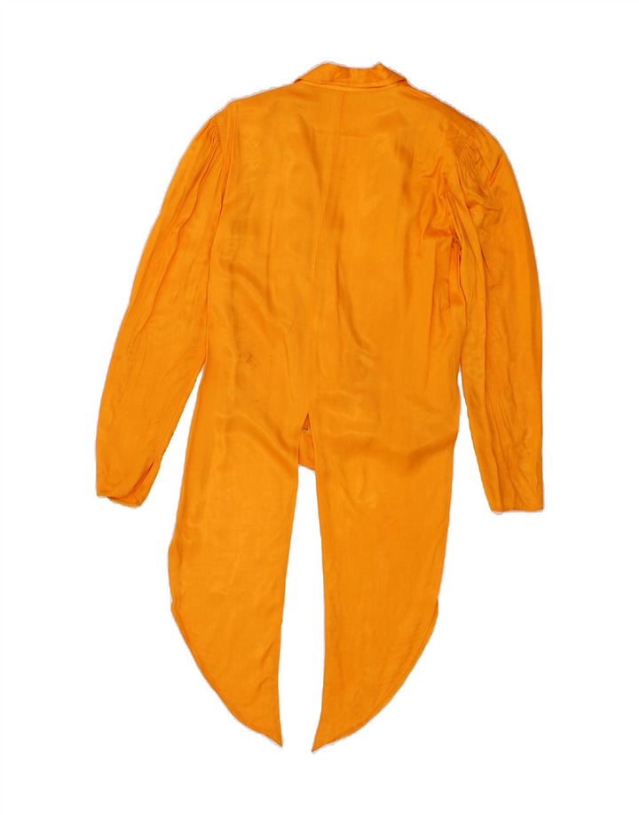 VINTAGE Womens Open Blazer Jacket UK 12 Medium Yellow Vintage Vintage and Second-Hand Vintage from Messina Hembry 