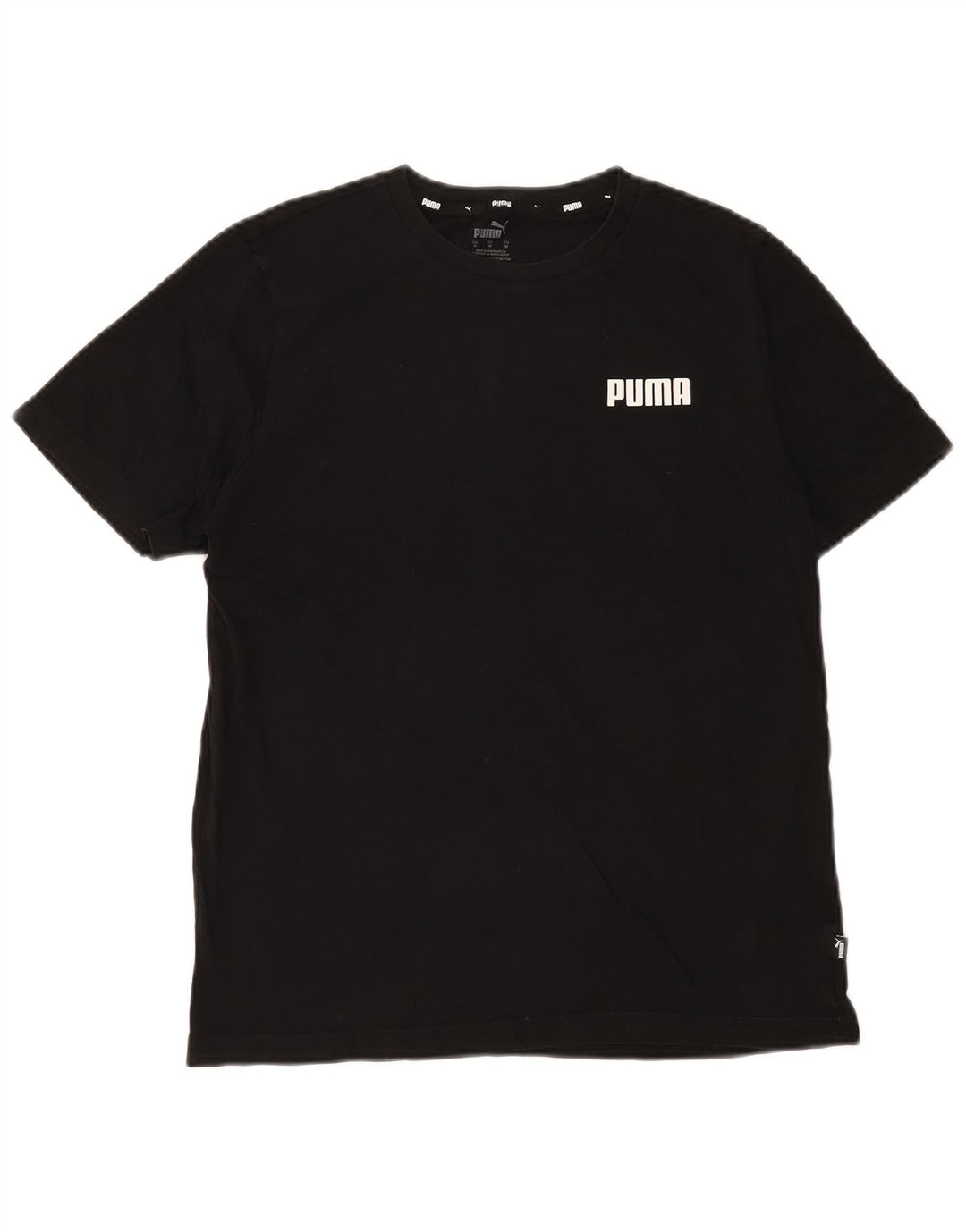 PUMA Womens T-Shirt Top UK 14 Medium Black