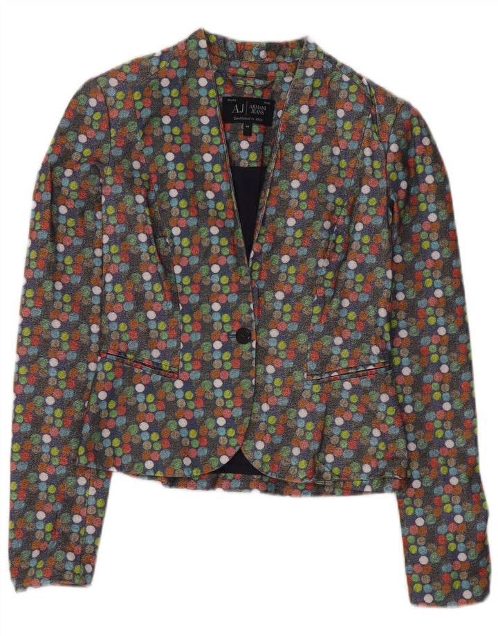 ARMANI JEANS Jachetă Blazer Femei IT 40 Mici Multicolore Buline