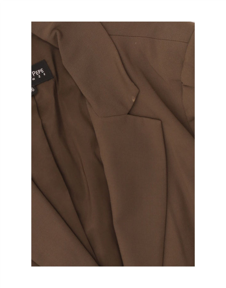 PATRIZIA PEPE Jachetă pentru damă cu 2 nasturi IT 46 Lână virgină maro mare