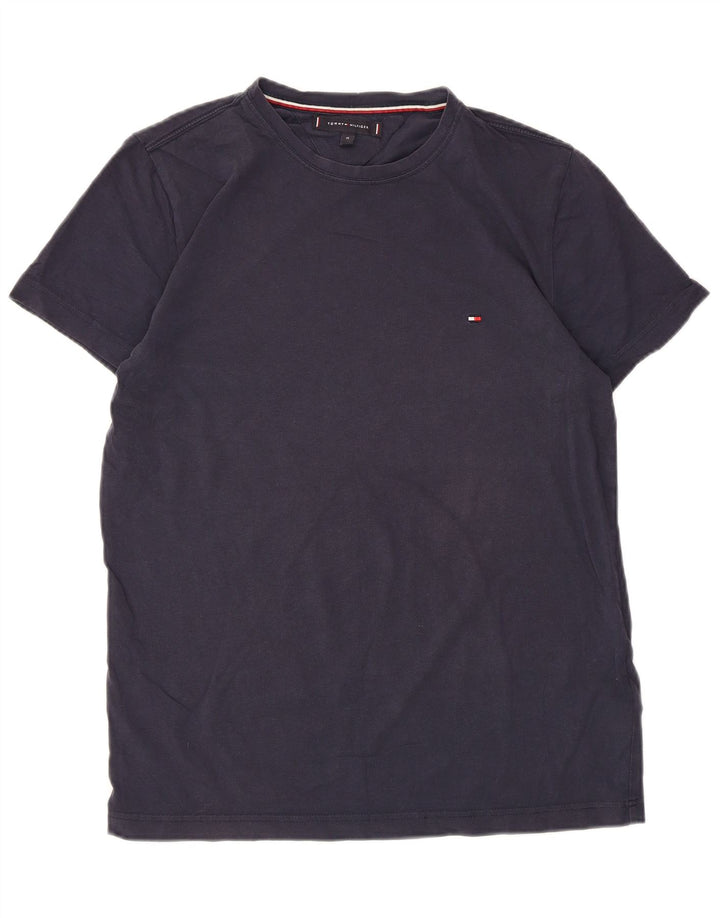 Tricou pentru bărbați Tommy Hilfiger Top mediu din bumbac bleumarin
