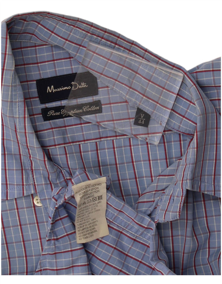 Cămașă Massimo Dutti pentru bărbați Mărimea 44 XL Bumbac cu check albastru