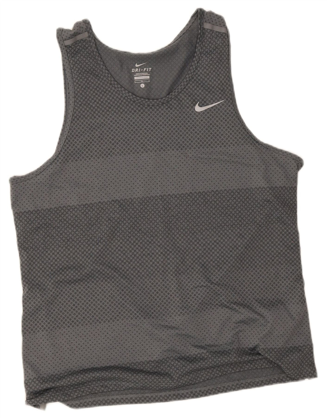 Vesta Nike Dri Fit pentru bărbați, mare, gri poliester cu dungi
