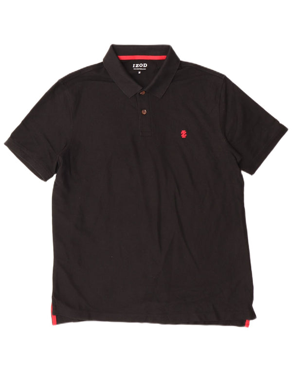 Tricou polo Izod pentru bărbați, bumbac mediu negru