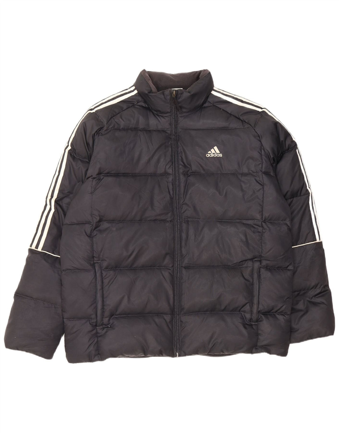 Jachetă căptușită pentru bărbați Adidas UK 40, mare, albastru, poliester