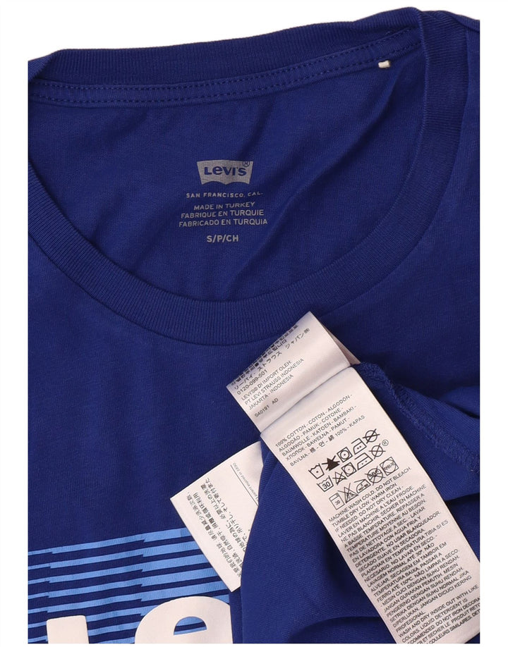 Tricou grafic pentru bărbați LEVI'S Top mic, albastru, bumbac