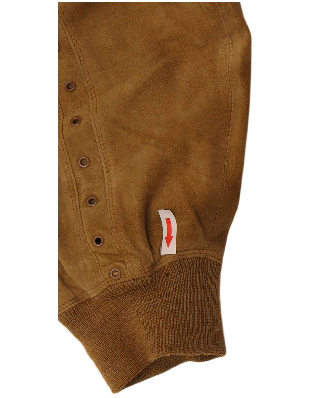 Gianni Versace Jachetă Bomber de piele întoarsă pentru femei UK 38 Medium Bej