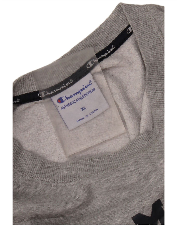 Pulover grafic pentru bărbați Champion Pulover XL bumbac gri