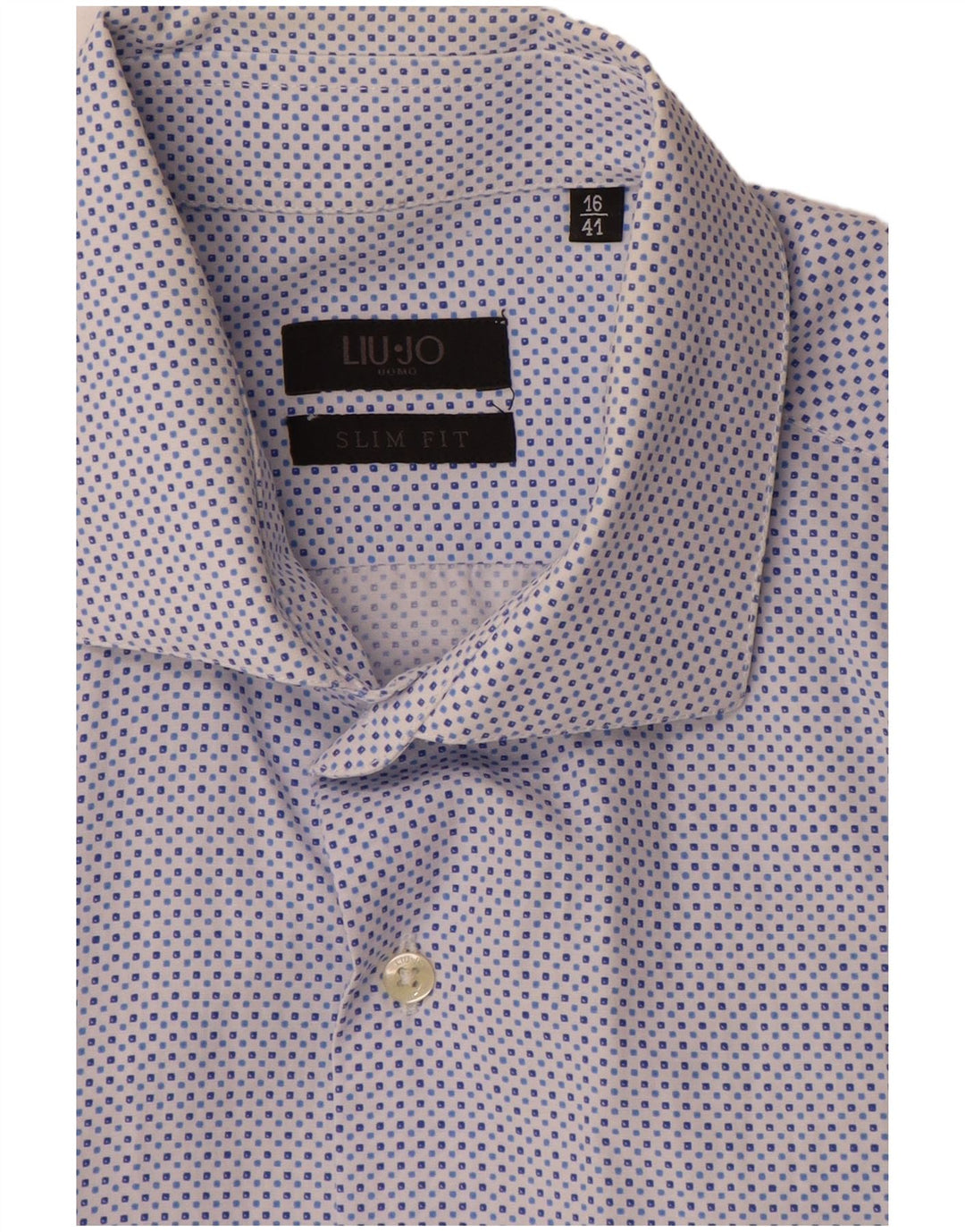 Cămașă pentru bărbați Liu Jo Slim Fit Mărimea 16 41 Mare Albastru Geometric