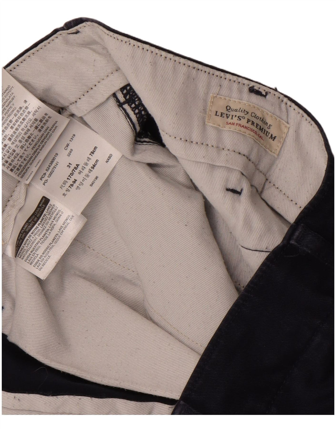 Pantaloni scurți chino pentru bărbați Levi's W31, bumbac, albastru bleumarin mediu