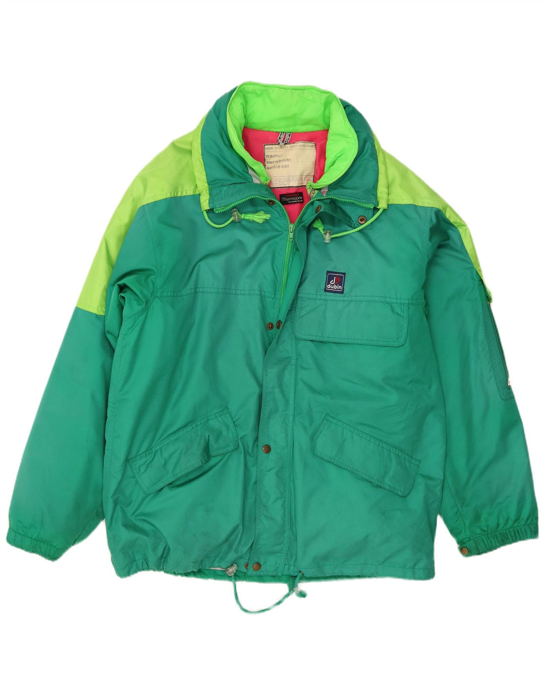 Jachetă de schi Dubin pentru bărbați IT 50, mare, verde, poliester color bloc
