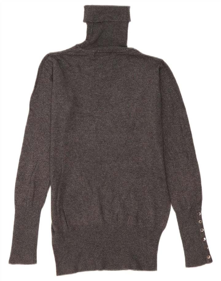 Pulover pentru femei cu gât rulat Zara UK 10, raion mic, gri