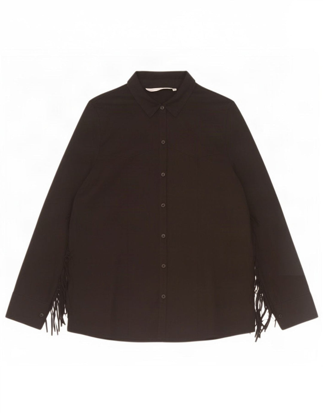 Bluză cămașă pentru femei Zara UK 14 Medium Black
