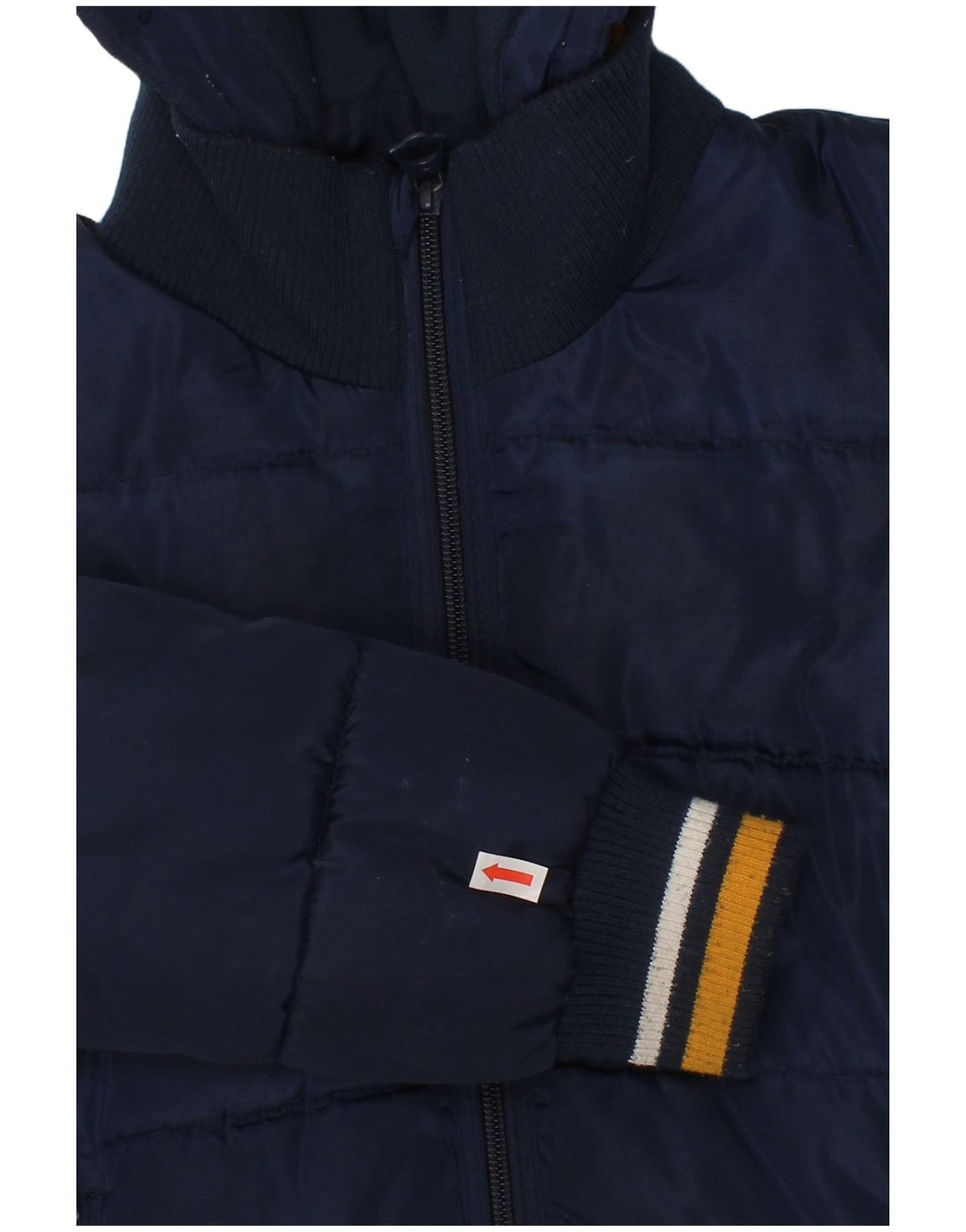 Jachetă căptușită cu glugă cu grafică Levi's pentru băieți, 7-8 ani, poliester bleumarin