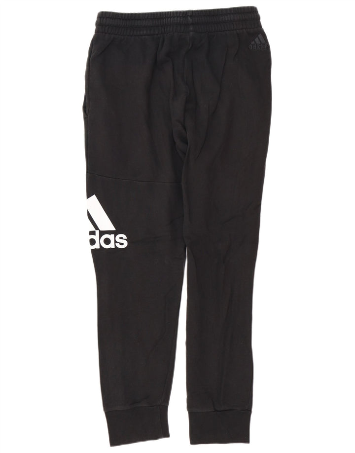 Pantaloni de trening pentru bărbați Adidas Pantaloni de jogging, bumbac mediu negru
