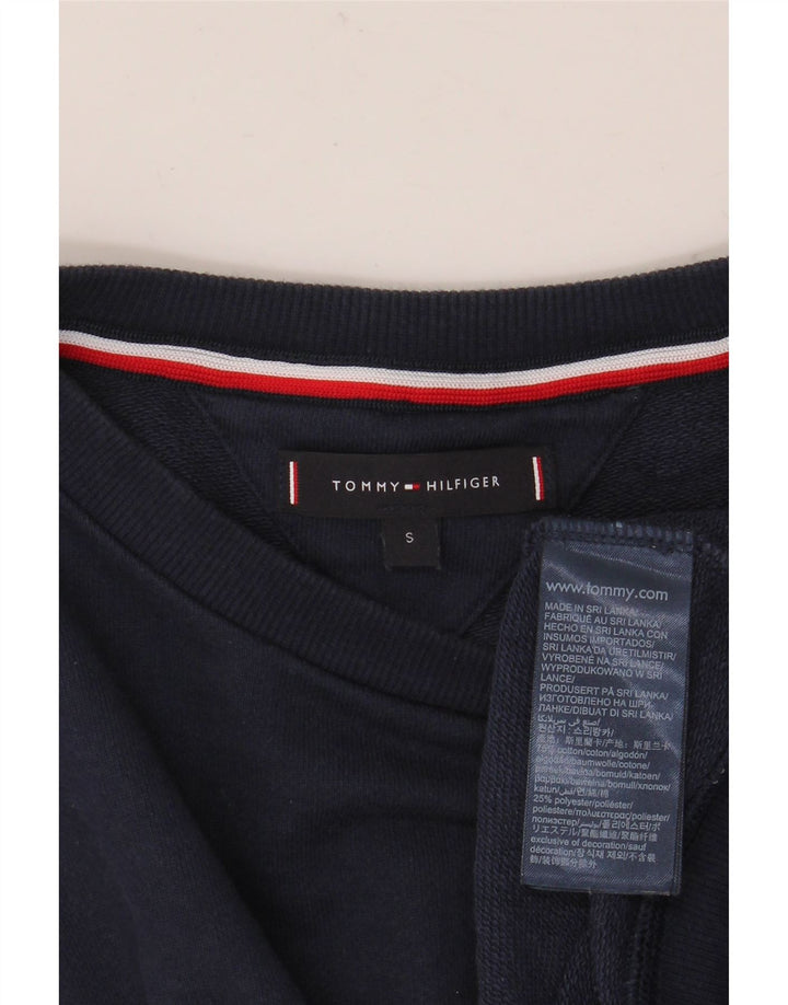TOMMY HILFIGER Hanorac grafic pentru bărbați Pulover mic din bumbac bleumarin