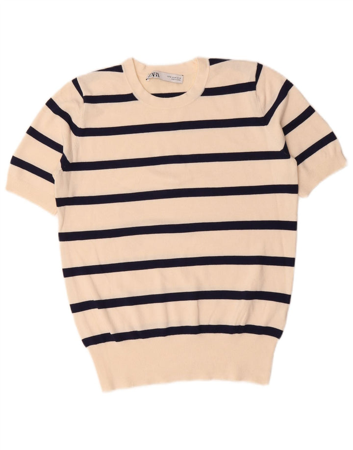 Bluză pentru femei Zara UK 14 Medium White Striped