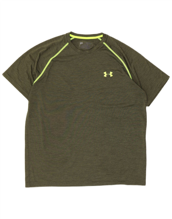 Tricou pentru bărbați UNDER ARMOUR Top Large Kaki Flecked