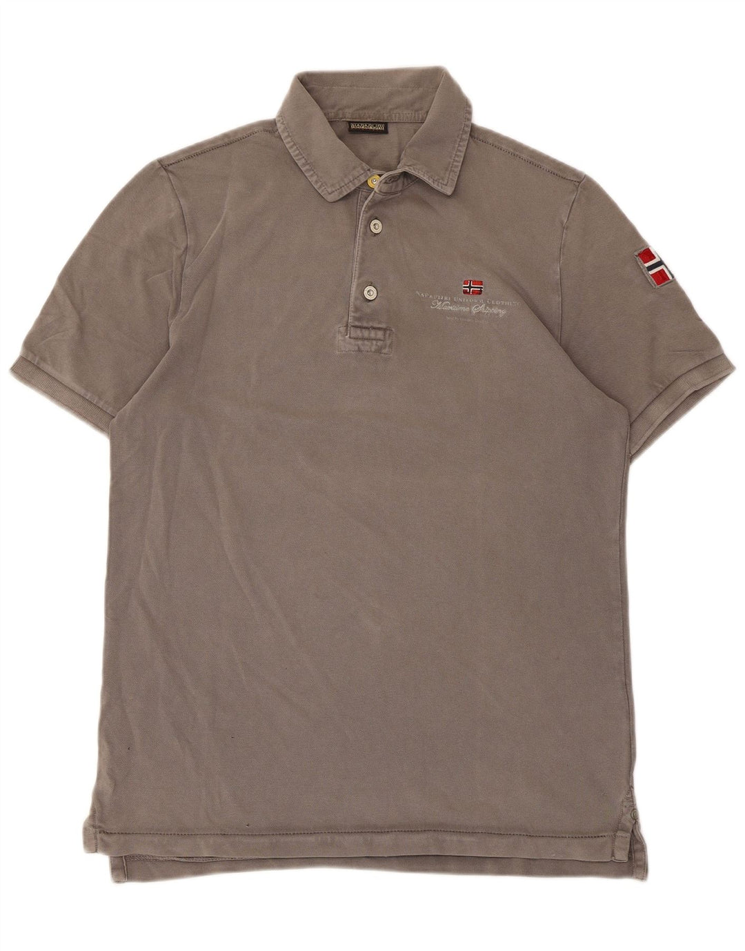 Tricou polo pentru bărbați Napapijri, bumbac gri mediu