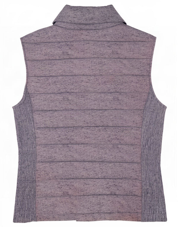 Gilet căptușit pentru femei Superdry UK 14 Medium Blue Flecked Polyester