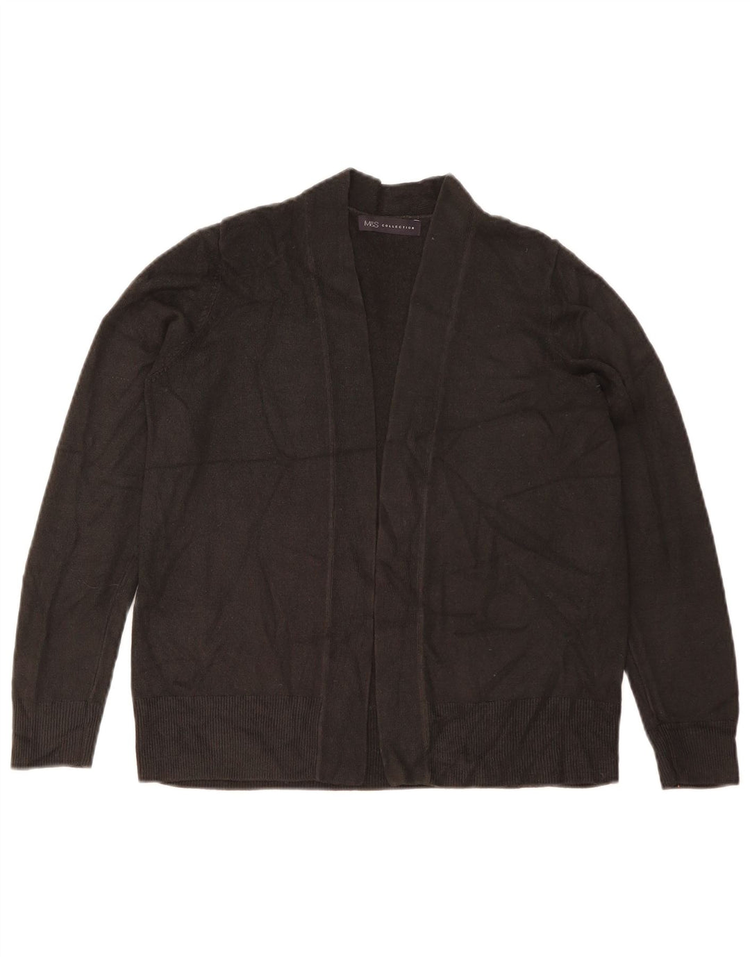 Pulover cardigan deschis pentru femei Marks & Spencer UK 14 Medium Negru Acrilic