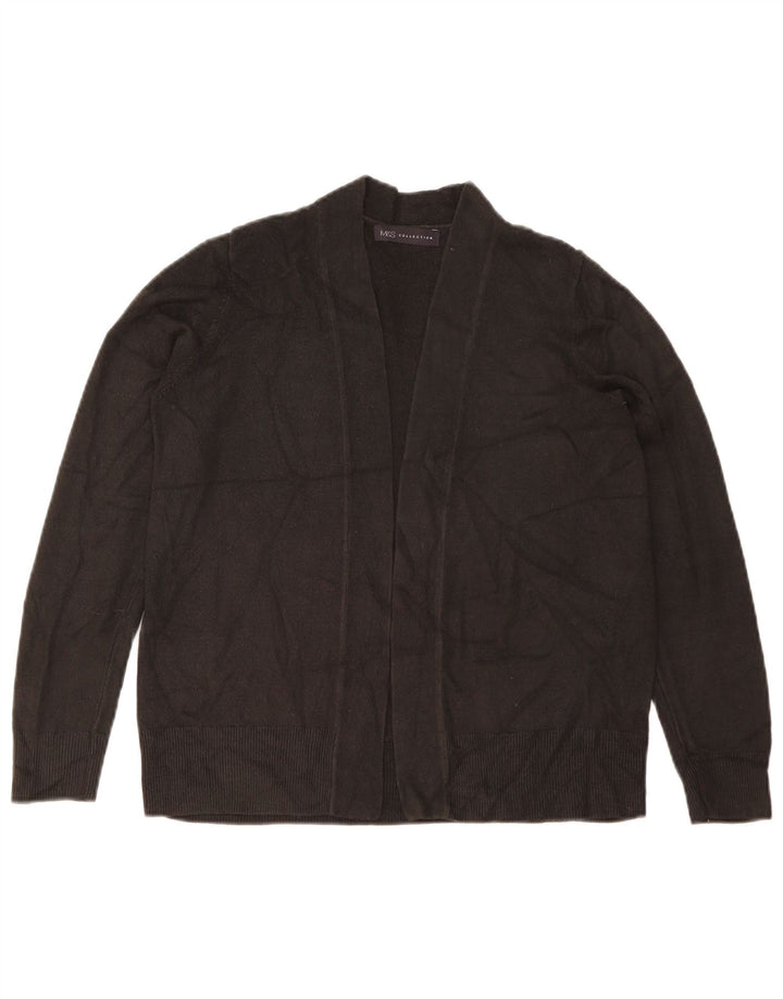 Pulover cardigan deschis pentru femei Marks & Spencer UK 14 Medium Negru Acrilic