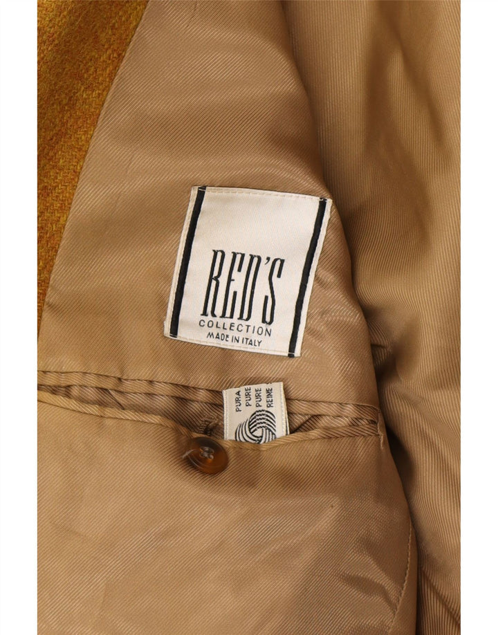 Jachetă pentru bărbați VINTAGE cu 3 nasturi, UK 40, lână virgină maro mare