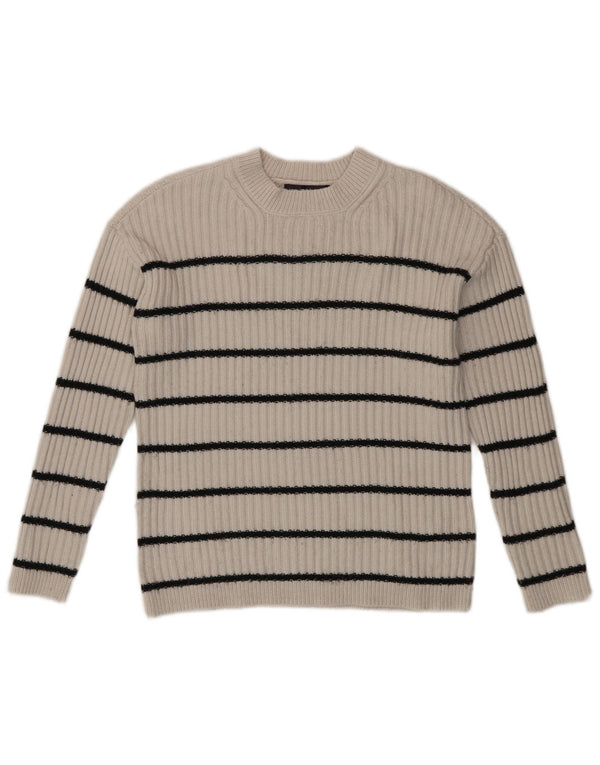 Pulover pentru femei Marks & Spencer cu decolteu triplu UK 6 XS cu dungi albe