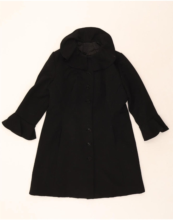 VINTAGE Womens Overcoat UK 8 Small Black Vintage Vintage and Second-Hand Vintage from Messina Hembry 