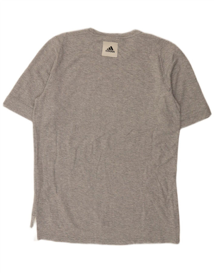 Tricou grafic pentru bărbați Adidas Top Mediu Gri, bumbac cu pete