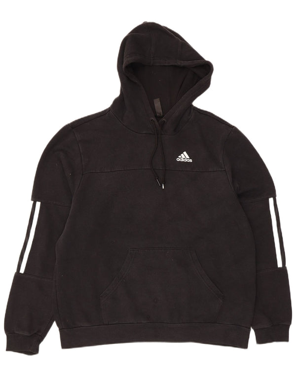 Pulover supradimensionat pentru femei Adidas UK 4/6 XS bumbac negru
