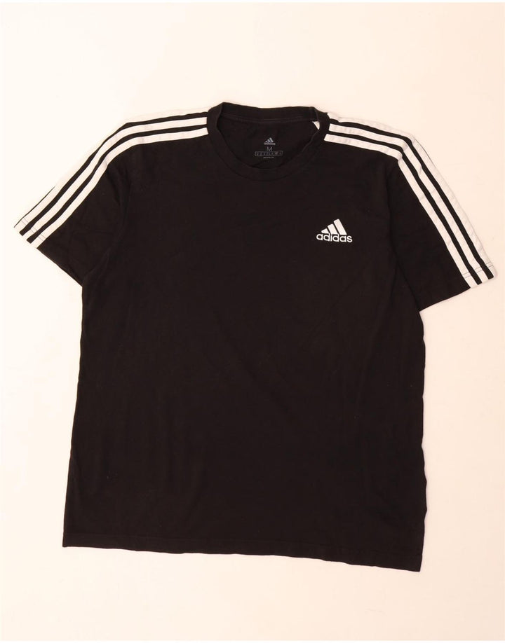 Tricou Adidas pentru bărbați, bumbac mediu negru